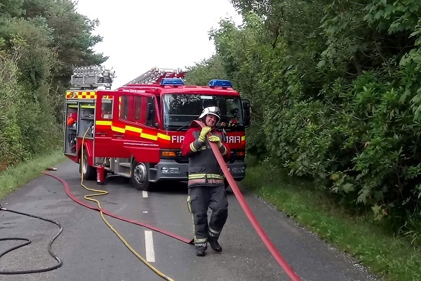 The Fireman, His Popcorn and a Close Call   