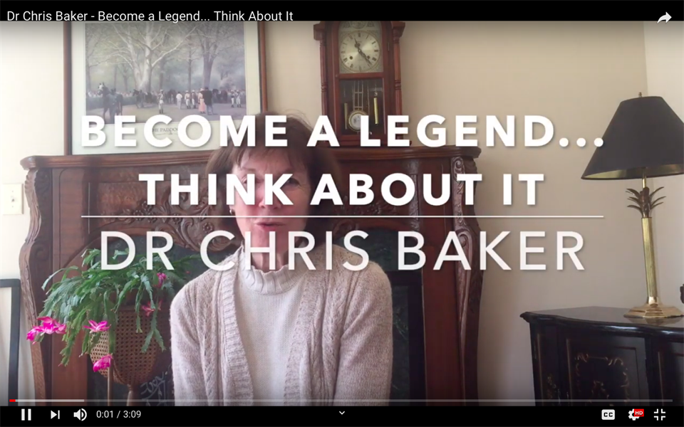 Become a Legend, Doctor... Just Think About It. 