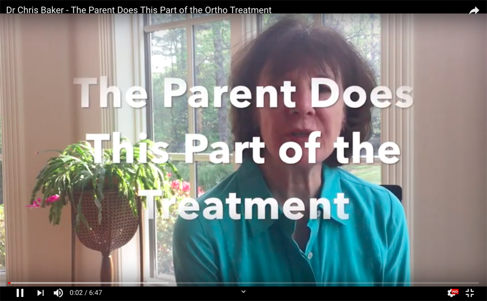 The Parent Does This Part of the Ortho Treatment