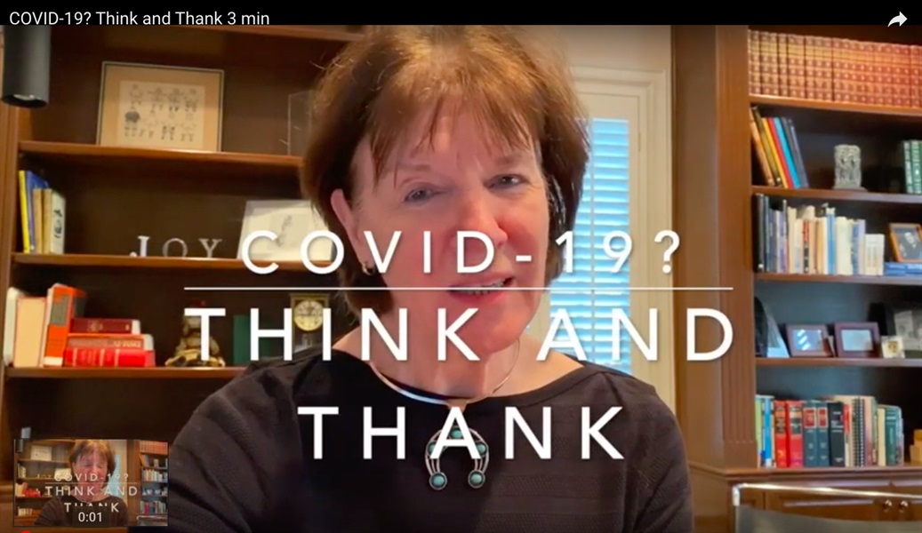 COVID-19? Time to Think and Thank