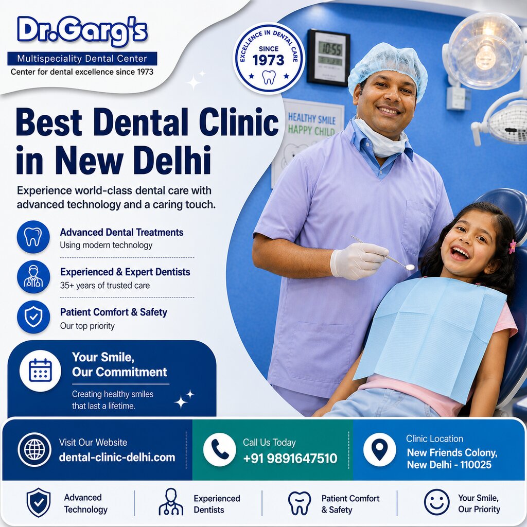Best Dental Clinic in New Delhi at Dr. Garg’s Multispeciality Dental Center