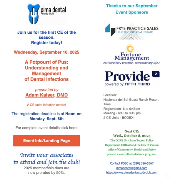 Tucson Dentists - Pima Dental Study Club Meeting