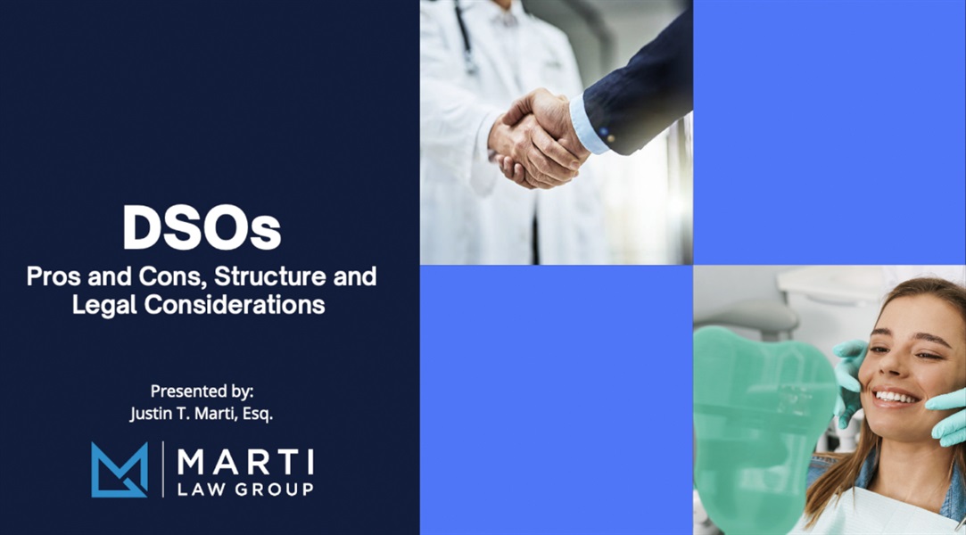 Webinar: DSOs - Pros and Cons, Structure and Legal Considerations