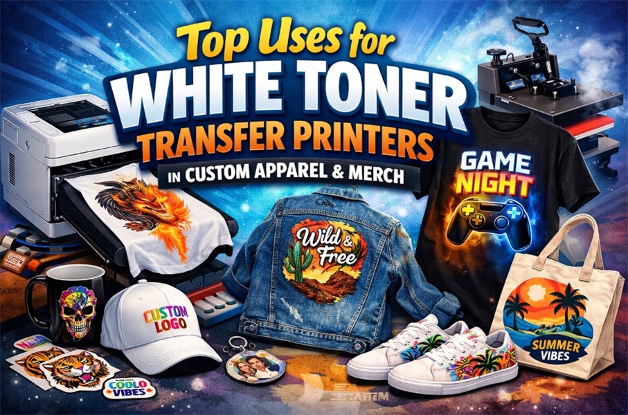 Top Uses for White Toner Transfer Printers in Custom Apparel and Merch
