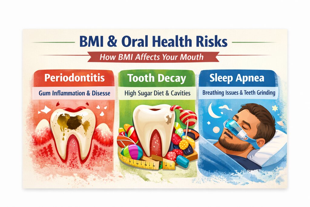 Secret Realtion between body mass index (BMI) and Oral Health