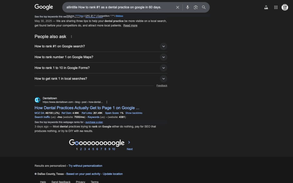 How to Rank #1 on Google in 60 Days (And Why Most Dental Practices Never Do in Years)